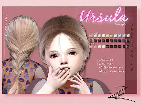 Ursula Hairstyle TG by zy ~ The Sims Resource for Sims 4