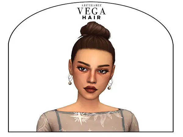 Vega Hair by arethabee ~ The Sims Resource for Sims 4