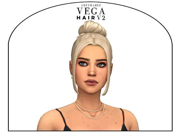 Vega Hair v2 by arethabee ~ The Sims Resource for Sims 4