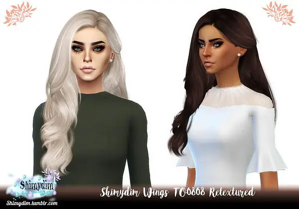Wings TO0808 Hair Retexture ~ Shimydim for Sims 4