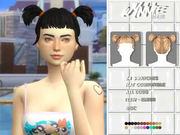 Wynnie Hair by sehablasimlish ~ The Sims Resource for Sims 4