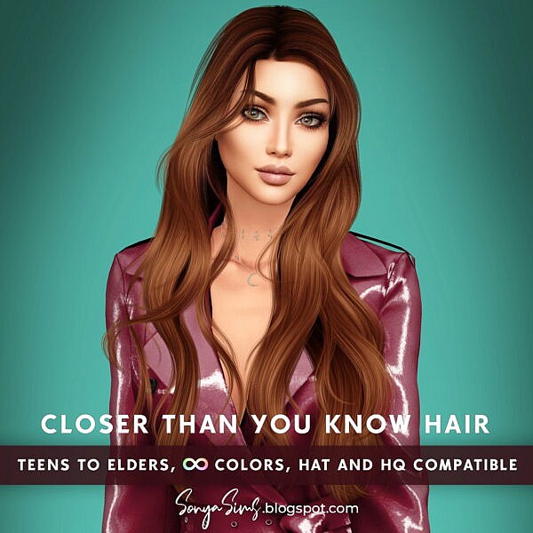 Closer Than You Know Hair ~ Sonya Sims for Sims 4