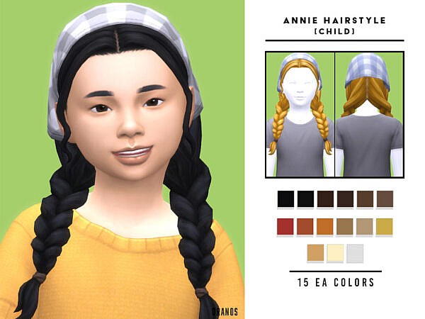Annie Hairstyle Child by OranosTR ~ The Sims Resource for Sims 4