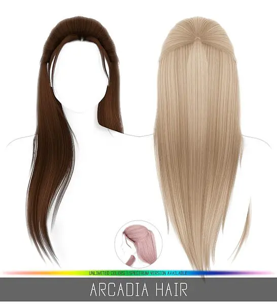 Arcadia Hair ~ Simpliciaty for Sims 4