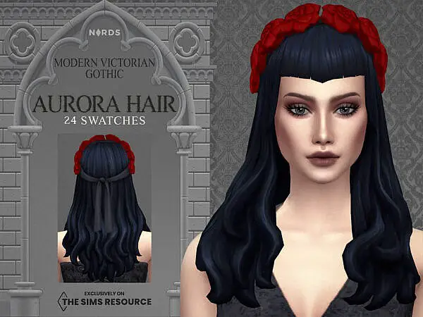 Aurora Hair Recolored by Nords ~ The Sims Resource for Sims 4