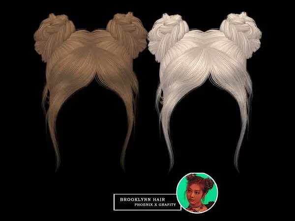 Rhea and Brooklyn Hairs ~ Phoenix Sims for Sims 4