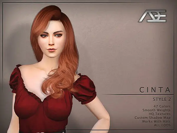 Cinta Style 2 Hair by Ade Darma ~ The Sims Resource for Sims 4