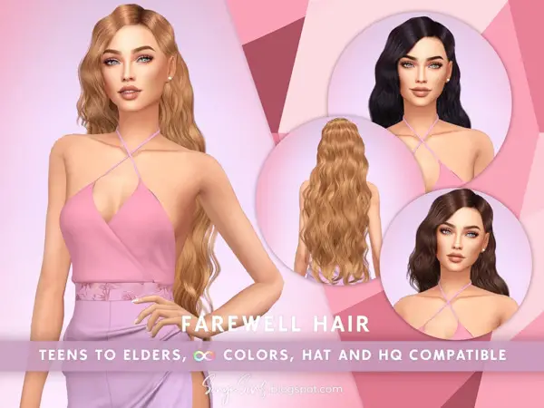 Farewell Hair ~ Sonya Sims for Sims 4