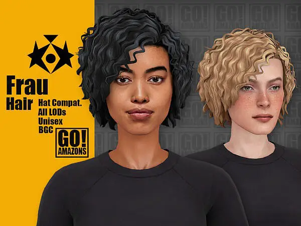 Frau Hair by GoAmazons ~ The Sims Resource for Sims 4
