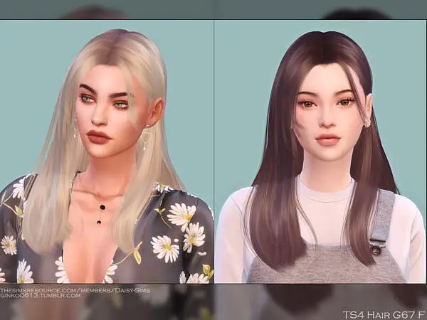 Hair G67 by Daisy Sims ~ The Sims Resource for Sims 4