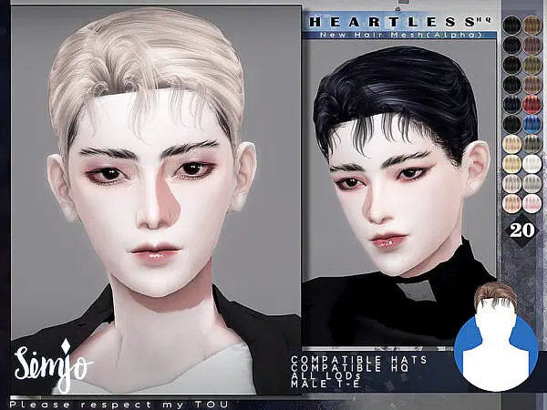 Heartless Hair by KIMSimjo ~ The Sims Resource for Sims 4