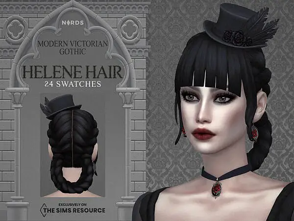 Helene Hair by Nords ~ The Sims Resource for Sims 4