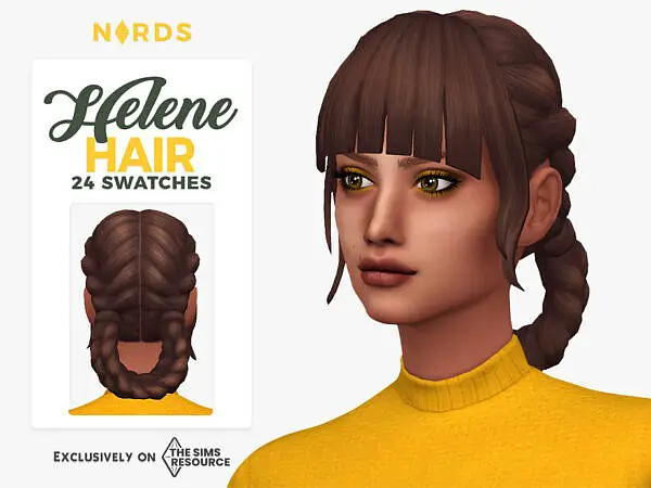 Helene Hair by Nords ~ The Sims Resource for Sims 4