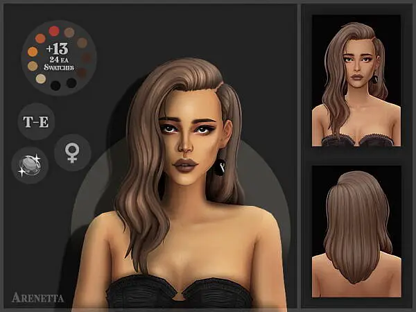 Jade Hair by Arenetta ~ The Sims Resource for Sims 4
