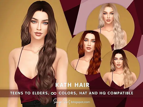 Kath Hair ~ Sonya Sims for Sims 4