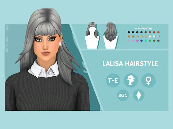 LaLisa Hair by simcelebrity00 ~ The Sims Resource for Sims 4