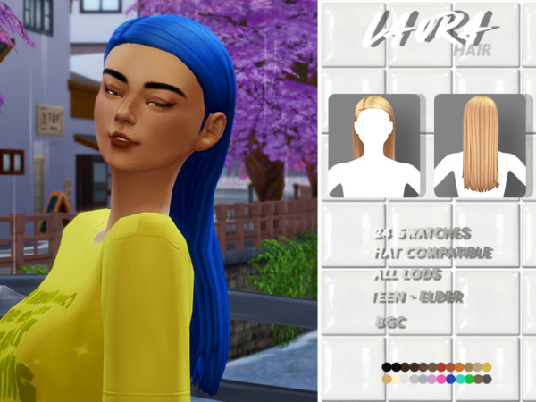 Laura Hair by sehablasimlish ~ The Sims Resource for Sims 4