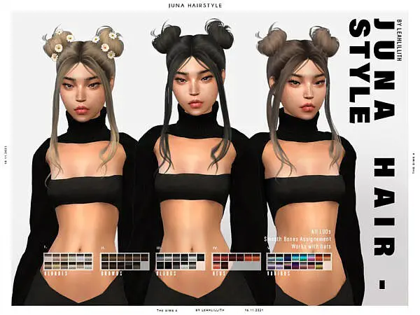 LeahLillith Juna Hair ~ The Sims Resource for Sims 4