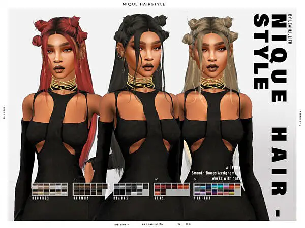 LeahLillith Nique Hairstyle ~ The Sims Resource for Sims 4