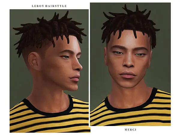 Leroy Hair by merci ~ The Sims Resource for Sims 4