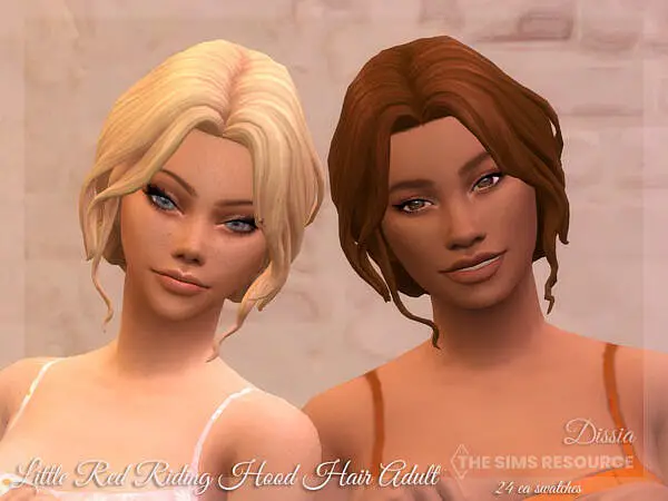 Little Red Riding Hood Hair F by Dissia ~ The Sims Resource for Sims 4