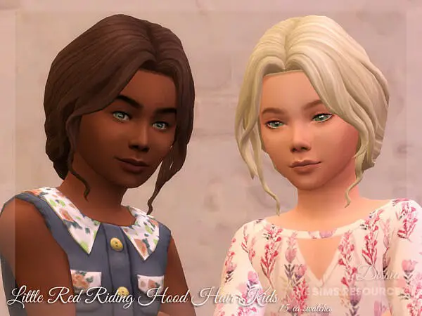 Little Red Riding Hood Hair Child by Dissia ~ The Sims Resource for Sims 4