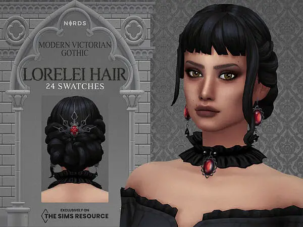 Lorelei Hair by Nords ~ The Sims Resource for Sims 4