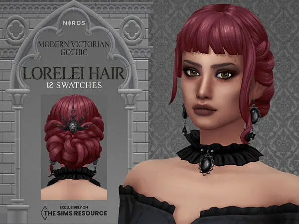 Lorelei Hair Recolored by Nords ~ The Sims Resource for Sims 4
