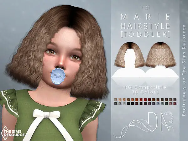 Marie Hair TG by DarkNighTt ~ The Sims Resource for Sims 4
