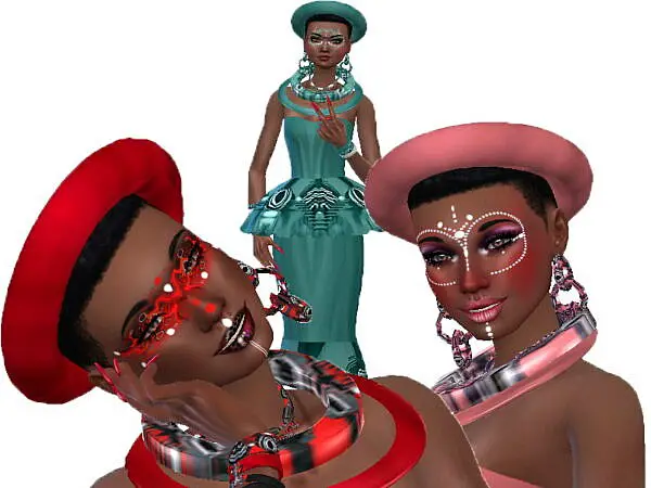 Ndebele hair ring by TrudieOpp ~ The Sims Resource for Sims 4