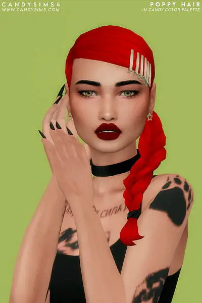 Poppy Hair ~ Candy Sims 4 for Sims 4