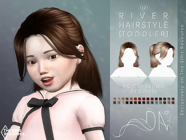 River Hair TG by DarkNighTt ~ The Sims Resource for Sims 4