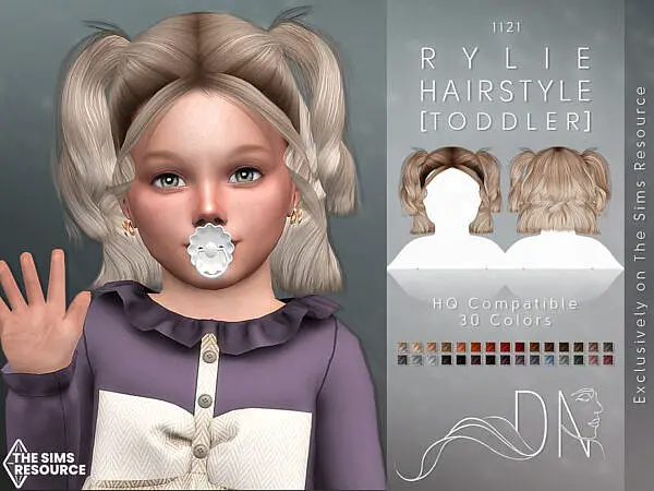 Rylie Hairstyle TG by DarkNighTt ~ The Sims Resource for Sims 4