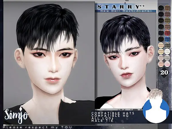 Starry Hair by KIMSimjo ~ The Sims Resource for Sims 4