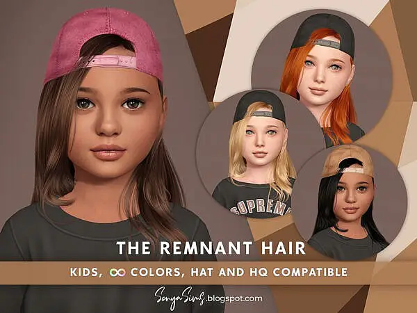 The Remnant Hair KIDS ~ The Sims Resource for Sims 4