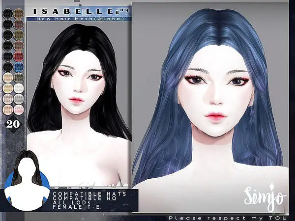 Female Hairstyle Isabelle ~ The Sims Resource for Sims 4