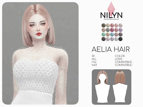 AELIA HAIR ~ The Sims Resource for Sims 4