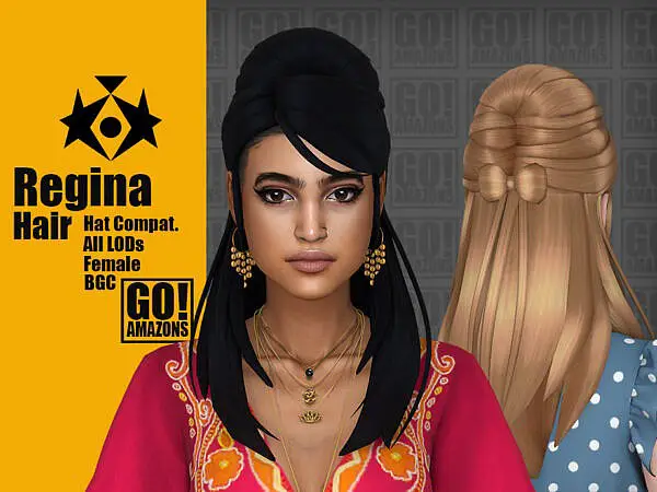 Regina Hair ~ The Sims Resource for Sims 4