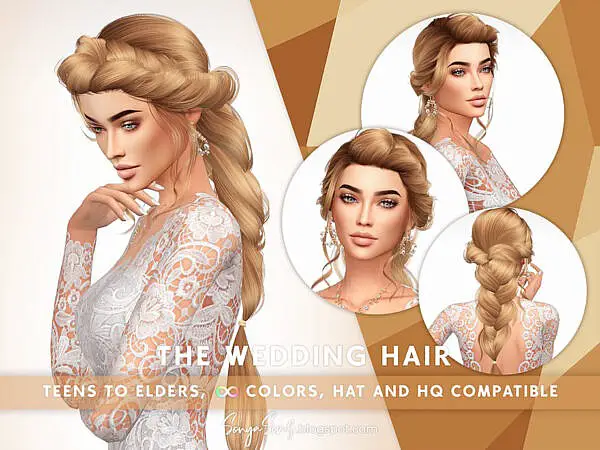 The Wedding Hair ~ The Sims Resource for Sims 4