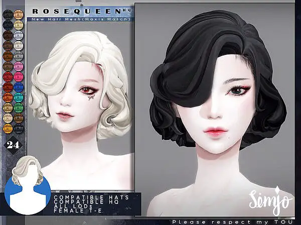 TS4 Female Hairstyle RoseQueen ~ The Sims Resource for Sims 4