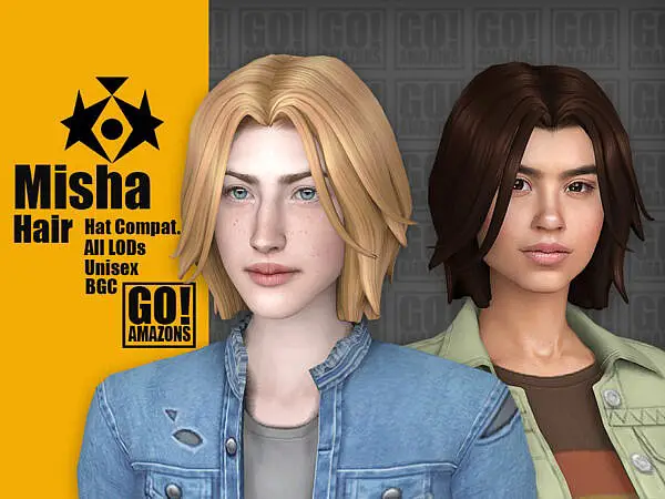 Misha Hair ~ The Sims Resource for Sims 4
