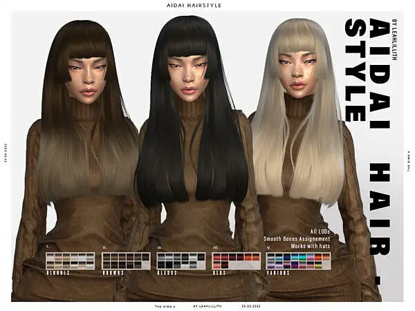 Aidai Hairstyle ~ The Sims Resource for Sims 4