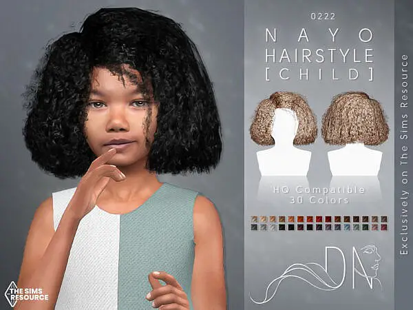 Nayo Hairstyle [Child] ~ The Sims Resource for Sims 4