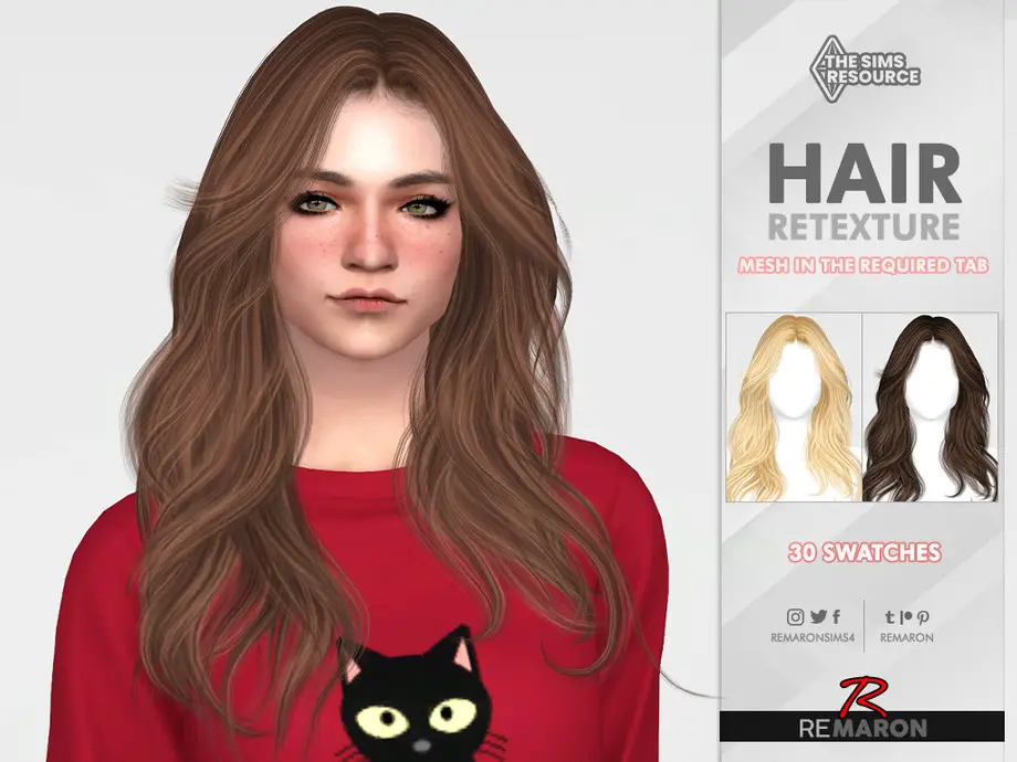 Monika Hair Retexture Mesh Needed The Sims Resource Sims 4 Hairs