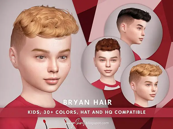 Bryan Hairstyle KIDS ~ The Sims Resource for Sims 4