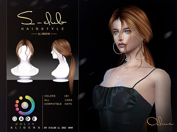 Long straight ponytail ~ The Sims Resource for Sims 4