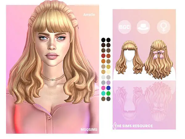 Amelie Hairstyle ~ The Sims Resource for Sims 4
