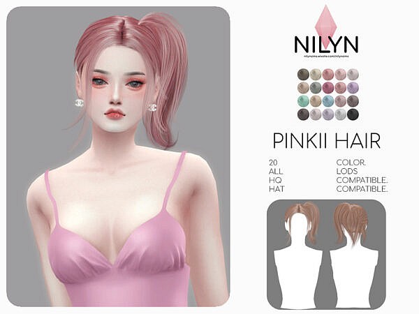 PINKII HAIRSTYLE ~ The Sims Resource for Sims 4