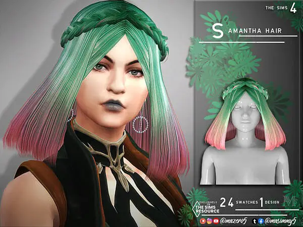 Samantha Hairstyle ~ The Sims Resource for Sims 4