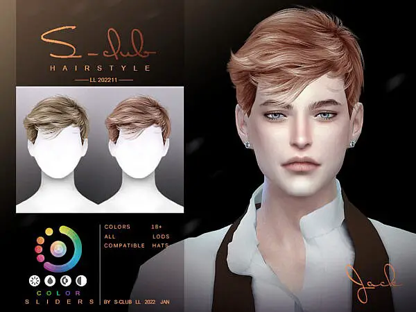 Mens short hairstyle (Jack) ~ The Sims Resource for Sims 4